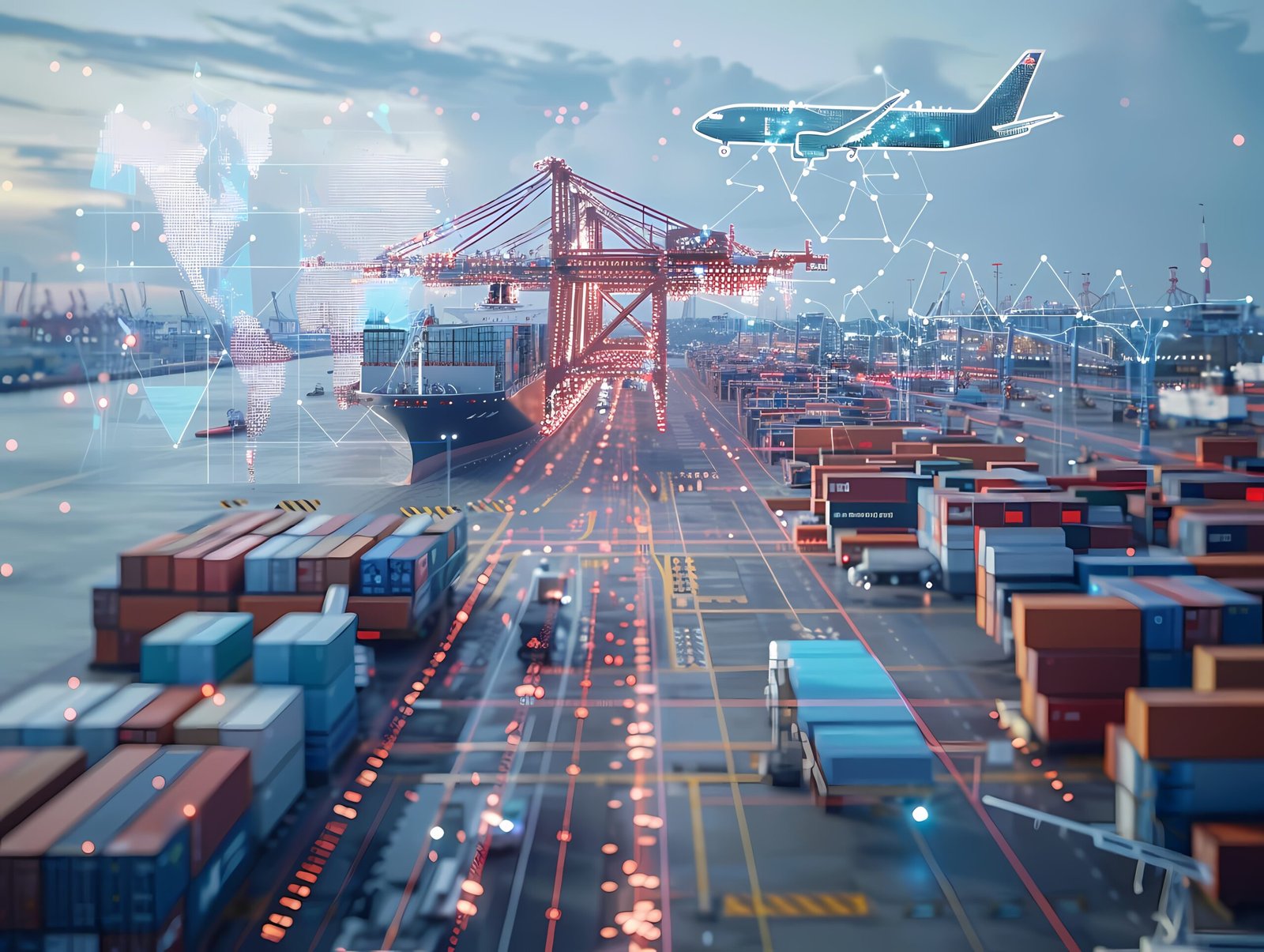 technological futuristic holograms logistics means transport